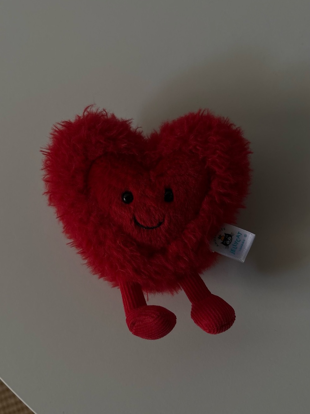 Jellycat Red Furry Heart Plush Pillow